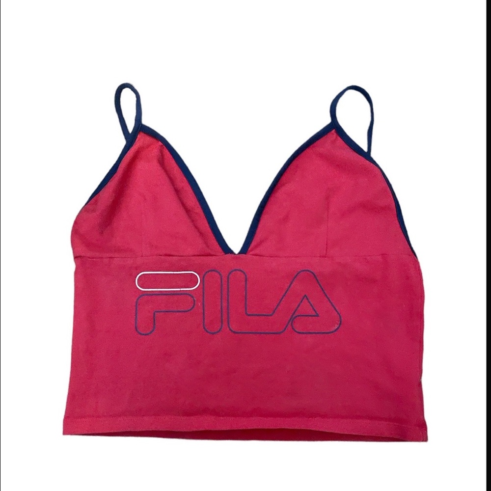 RED FILA CROP TOP